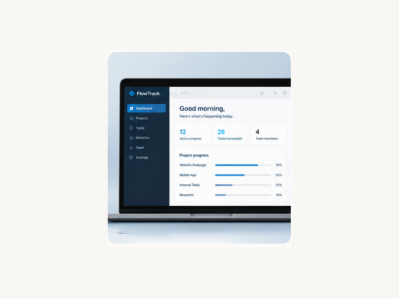 Beispiel einer modernen Web-Anwendung mit Dashboard